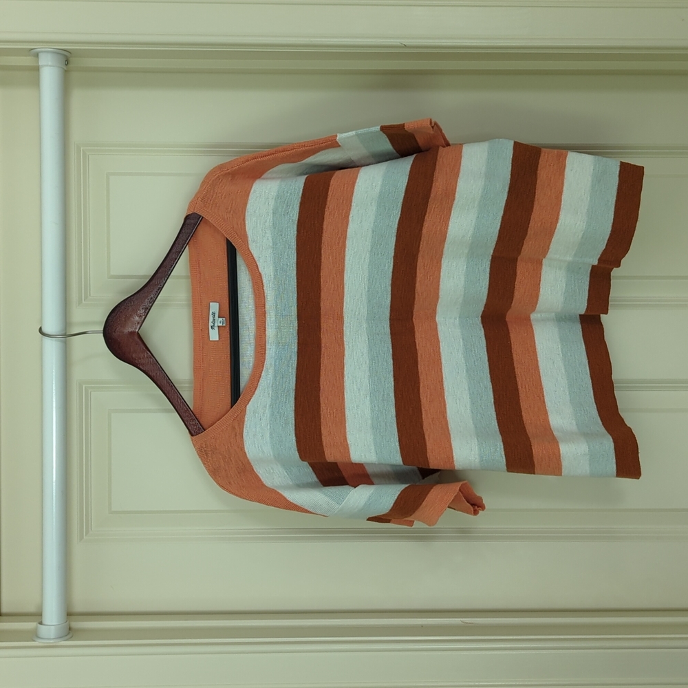 Madewell Short-sleeve Cropped Striped Sweater